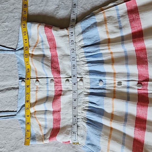 Gal Meets Glam linen striped strappy sundress size 8 - Picture 10 of 15